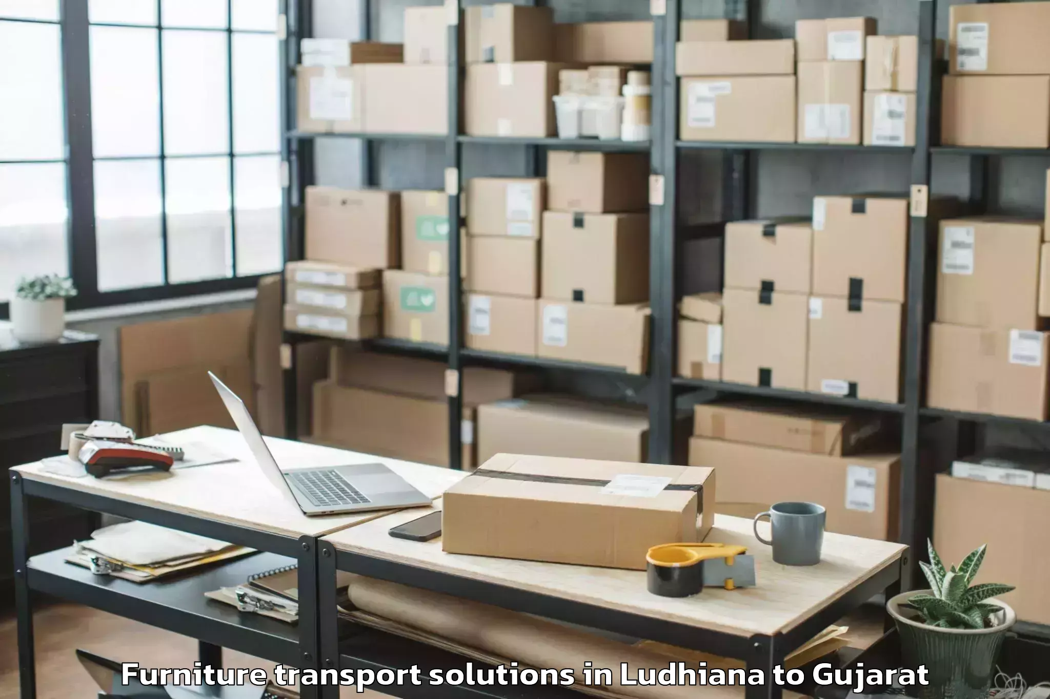 Quality Ludhiana to Vaghodia Furniture Transport Solutions